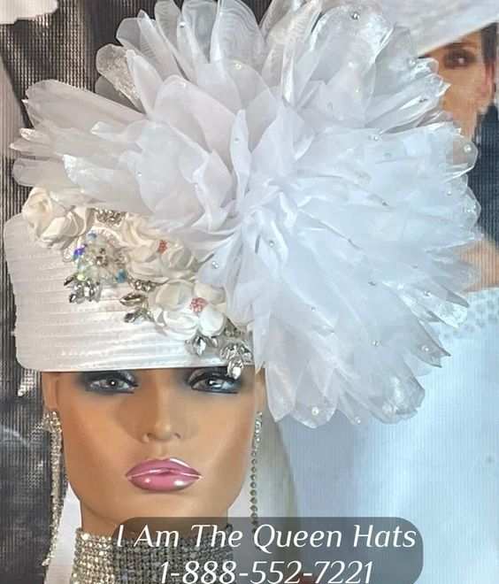 Church Hats I Am The Queen:Extravagant Elegance: A Symphony in White
