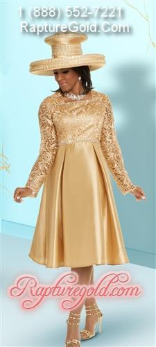 gold church dress